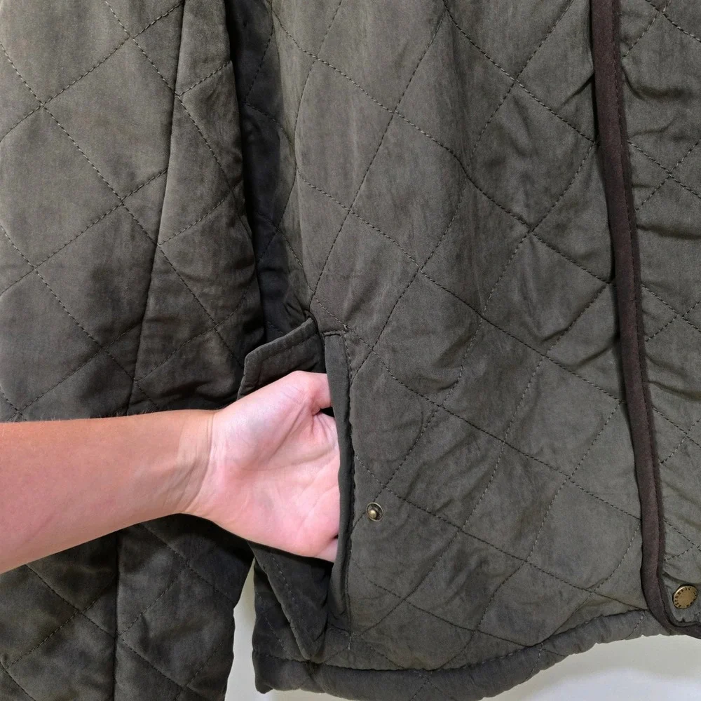 Mens XL Quilted Barn Chore Field Jacket Coat‎ Brown Equestrian Hunting Heritage